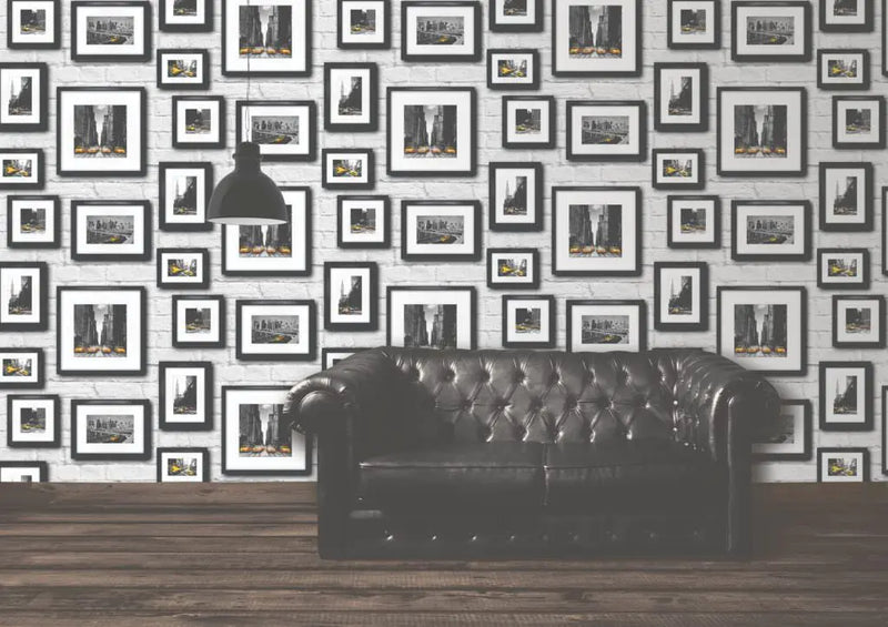 Muriva New York In Frames Mono Wallpaper 102534