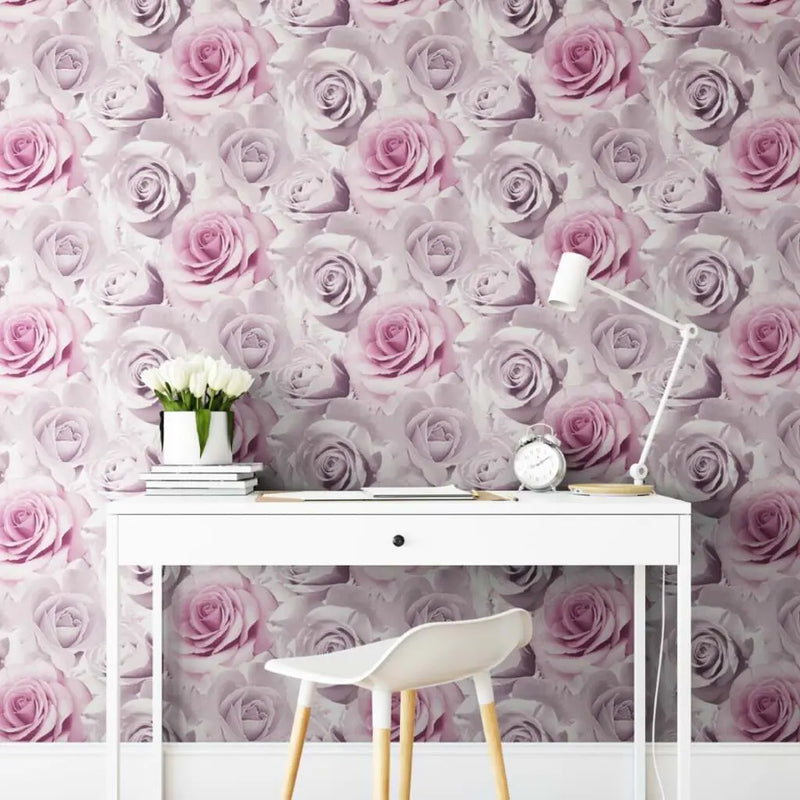 Muriva Madison Floral Pink Wallpaper 119505