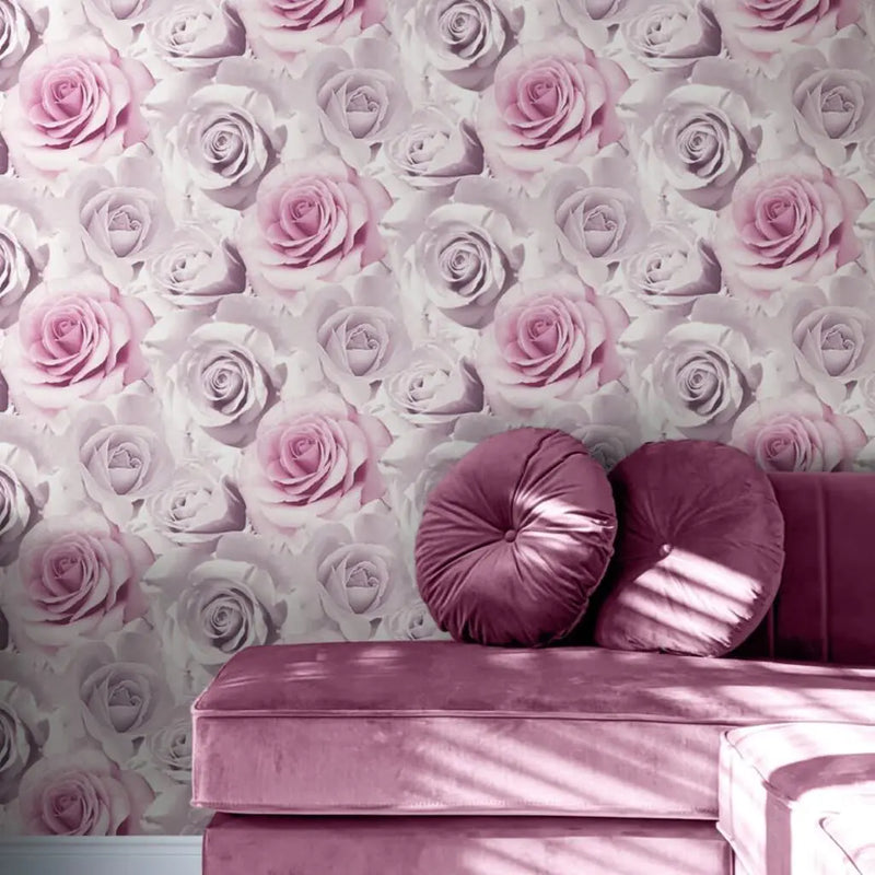 Muriva Madison Floral Pink Wallpaper 119505