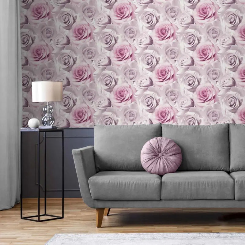 Muriva Madison Floral Pink Wallpaper 119505