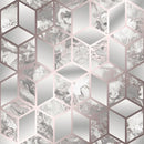 Muriva Elixir Cube Marble Rose Gold Wallpaper 166511