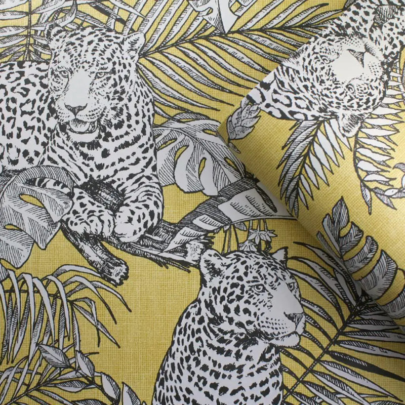 Darcy James Mamboa Leopard Ochre Wallpaper 173522