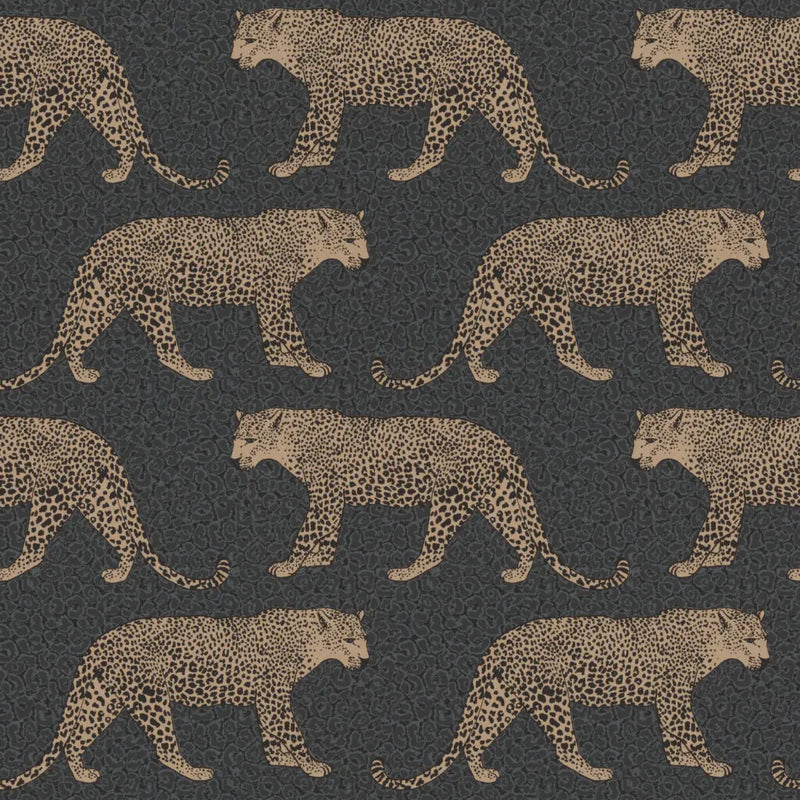 Rasch Portfolio Leopard Black & Gold Wallpaper 215311