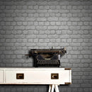 Rasch Brick Effect Dark Grey Wallpaper 226720