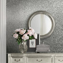 Muriva Oriah Glitter Silver Wallpaper 401010