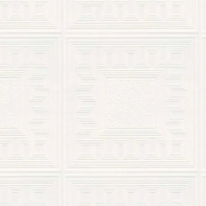 Belgravia Richmond Blown Vinyl Geometric White Wallpaper 5835