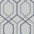Belgravia Oria Geometric Textured Wallpaper Blue 6733