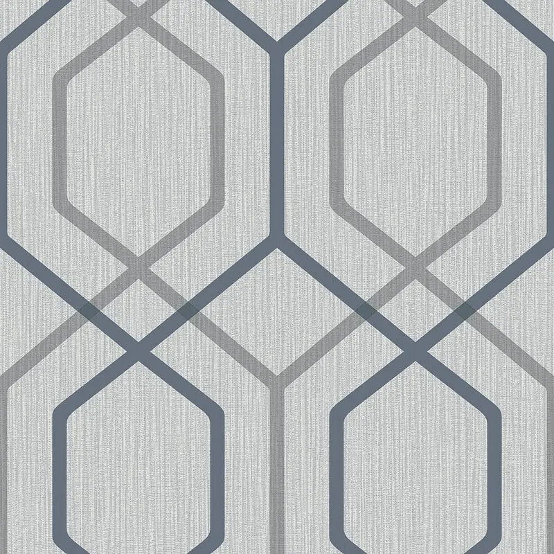 Belgravia Oria Geometric Textured Wallpaper Blue 6733