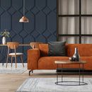 Belgravia Azzura Panel Blue Wallpaper Blue 9501