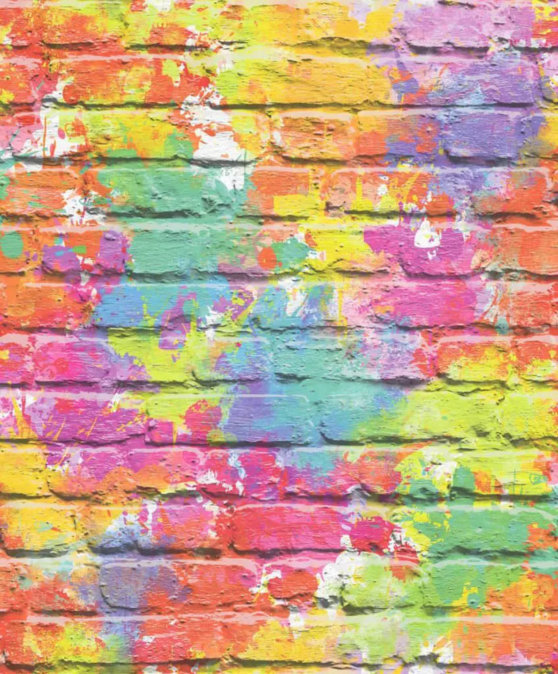 Muriva Camouflage Brick Multicoloured Wallpaper L33505