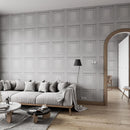 Amara Panel Vinyl Wallpaper Dove Grey Belgravia 7376