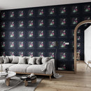 Corinthia Panel Wallpaper Navy Belgravia 244