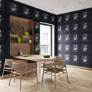 Corinthia Panel Wallpaper Navy Belgravia 244