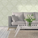 Harlen Woodland Damask Wallpaper Sage Green Holden 90162