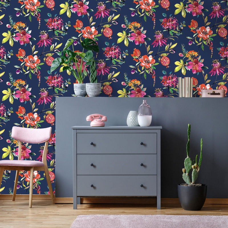 Melgrano Floral Wallpaper Navy Holden 90521 (30)