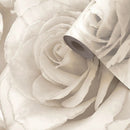 Madison Rose Glitter Floral Wallpaper Pearl and Cream Muriva 139524