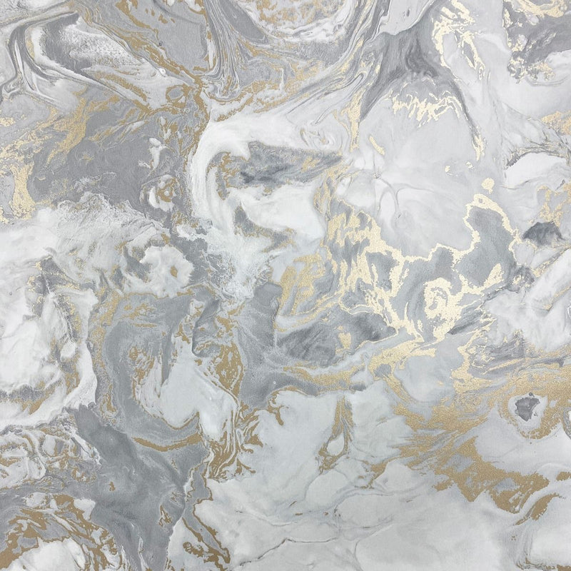 Elixir Marble Wallpaper Grey / Gold Muriva 166506