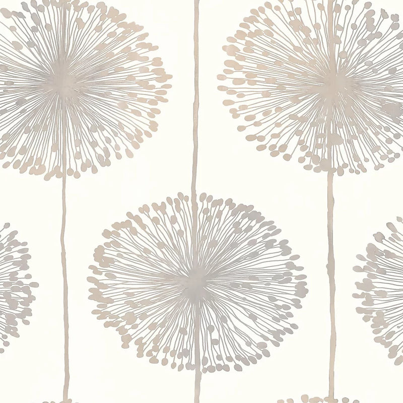 Muriva Dandelion Luxury Floral Beige Wallpaper J04207