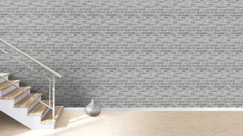 Rasch Urban Faux Brick Grey Wallpaper 217346