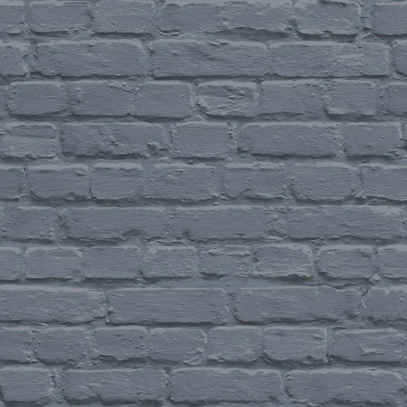 Muriva Painted Brick Blue Wallpaper L22601