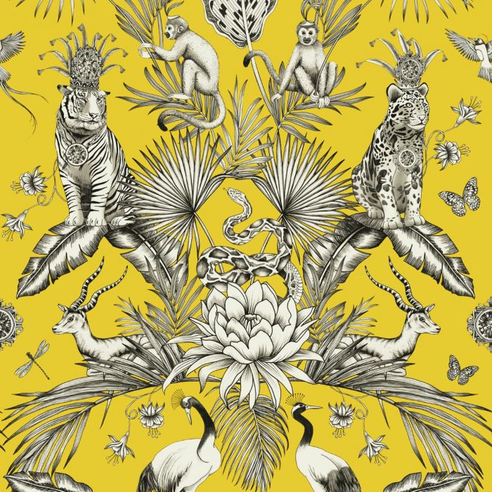 Menagerie Animal Luxe Wallpaper Yellow Belgravia 2001