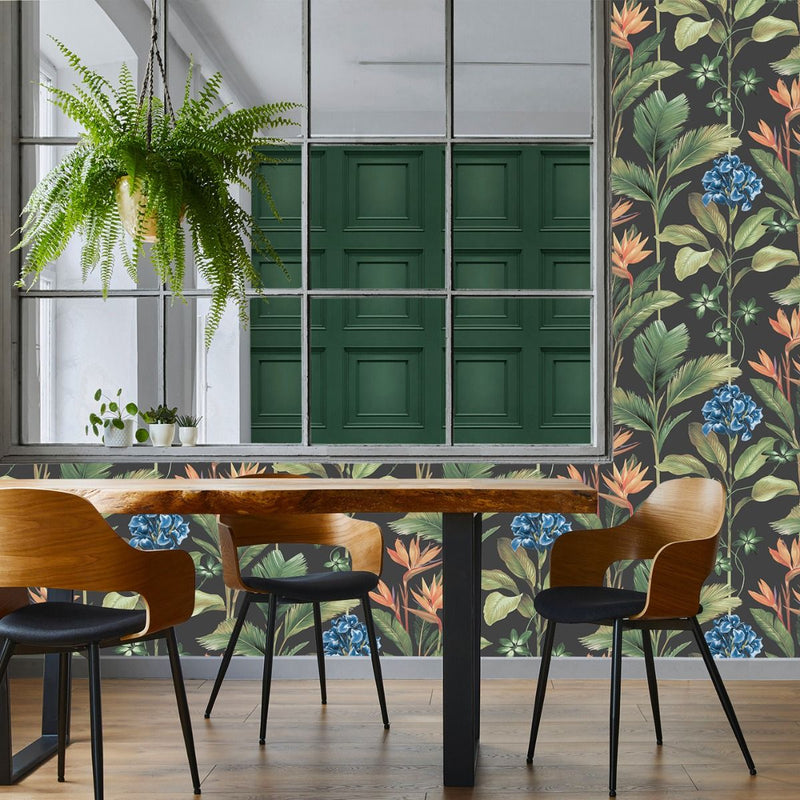 Oliana Panel Wallpaper Green Belgravia 8490