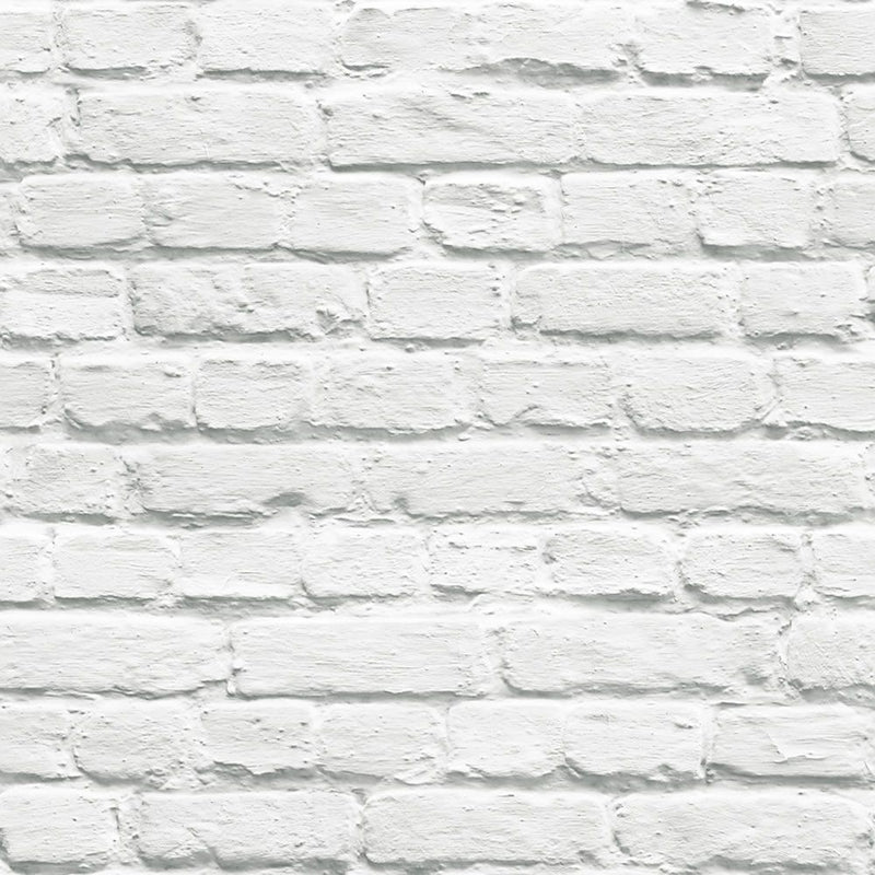 Painted White Brick Wallpaper Muriva 102539