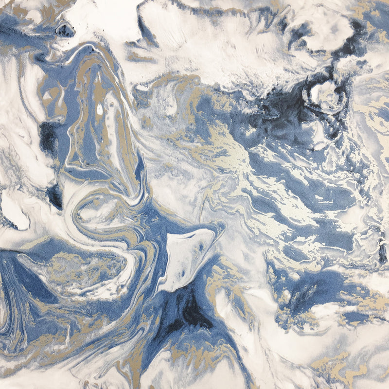 Elixir Marble Wallpaper Blue / Gold Muriva 166504