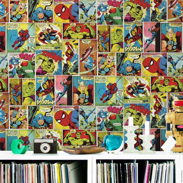 Marvel Comic Strip Wallpaper Multi Muriva 159501