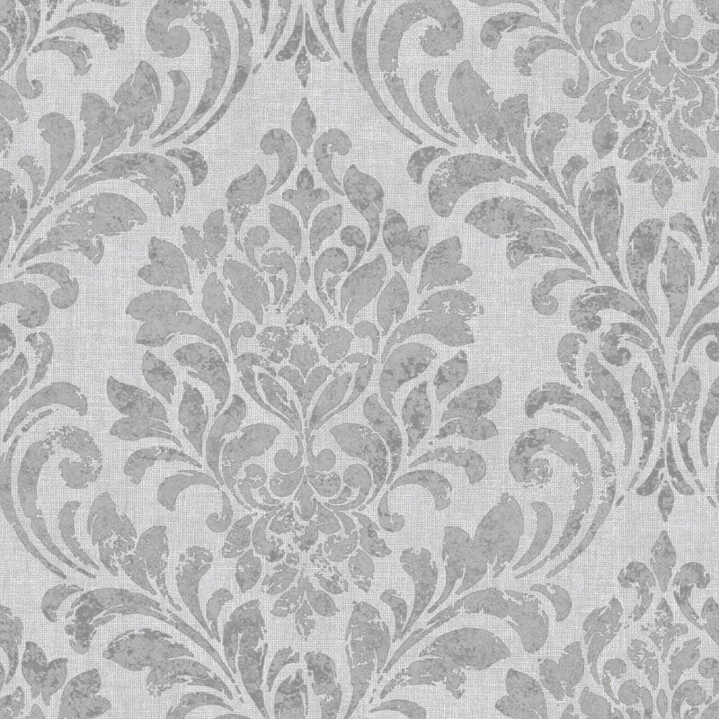 Eleanor Damask Wallpaper Grey Muriva 173511
