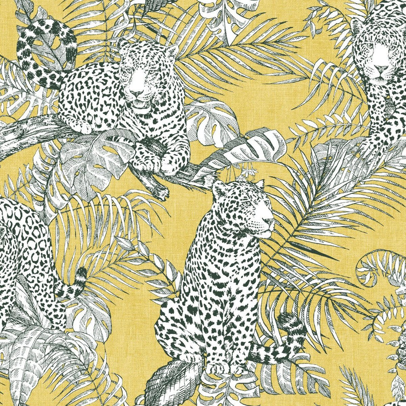 Mamboa Leopard Wallpaper Ochre Muriva 173522