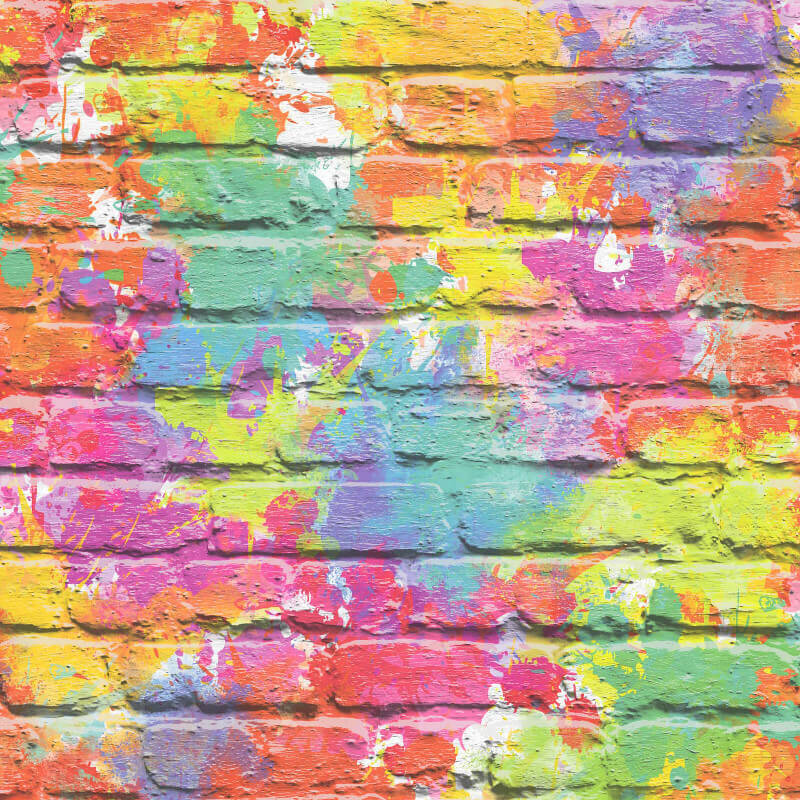 Muriva Camouflage Brick Multi Wallpaper L33505
