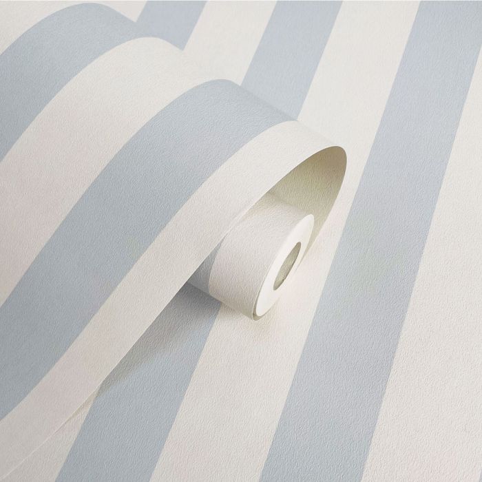 Bambino XVIII Narrow Stripe Wallpaper Blue / White Rasch 246025