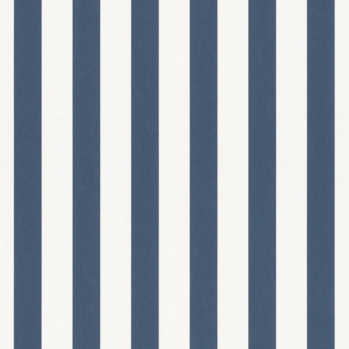 Bambino XVIII Narrow Stripe Wallpaper Navy / White Rasch 246049