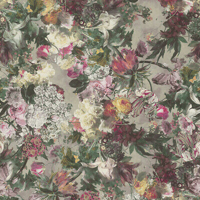 Passepartout, Grey, Bold Floral, Textured 605631